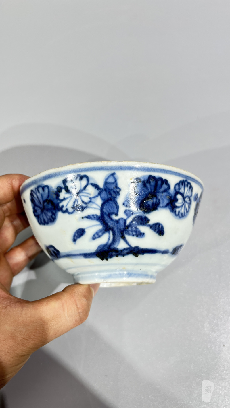 明 青花花卉纹碗 - 图4